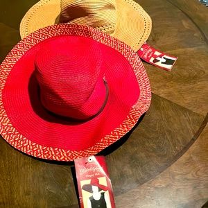 Floppy Hats red and tan